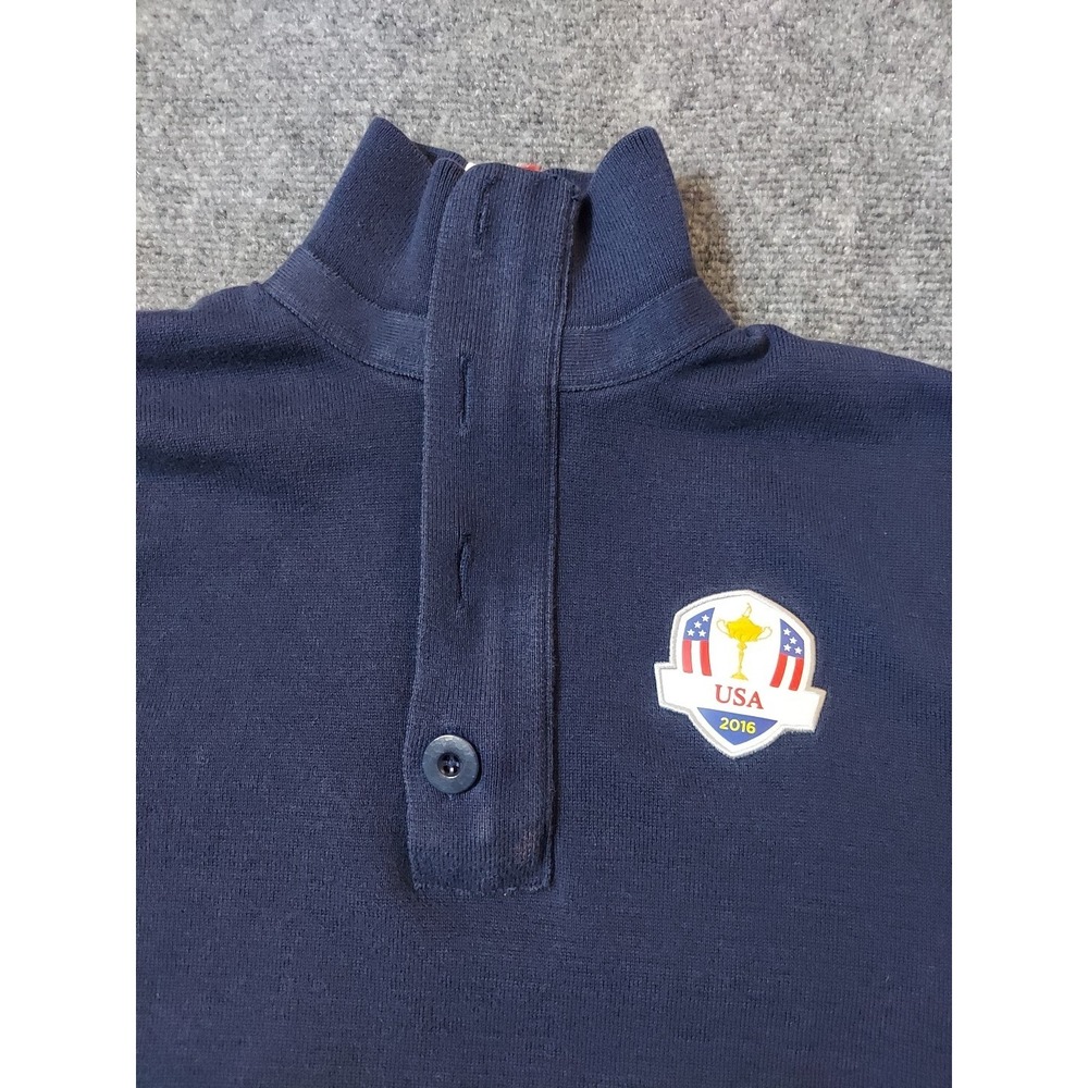 Polo Ralph Lauren RLX Sweater‎ Mens Small Blue USA 2016 1/4 Zip Pullover Henley - Picture 4 of 11